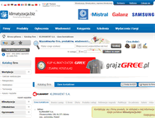 Tablet Screenshot of klimawent.klimatyzacja.biz